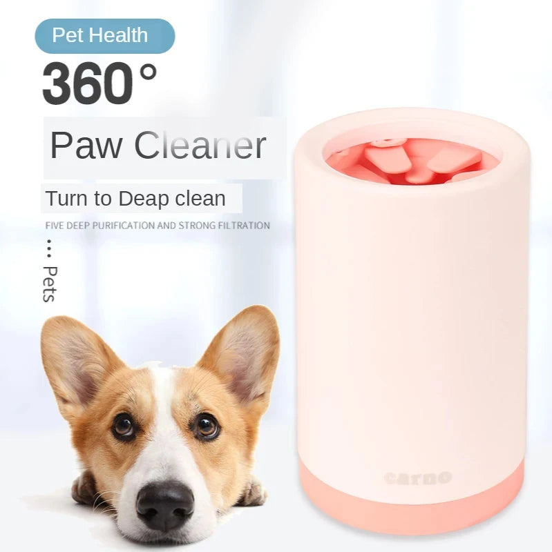 Outdoor Portable Dog Cat Paw Cleaner Brush Cup Soft Silicone Combs Clean Pet Dirty Paws One Click Manual Quick Feet Wash Tool
